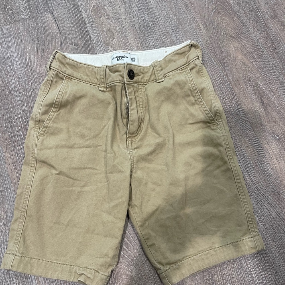 Abercrombie Kids Tan Flat Front Shorts